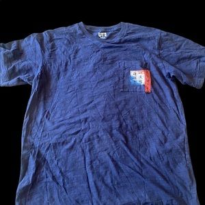 Uniqlo MFA Museum Of Fine Arts Boston Mens fish Shirt Size med